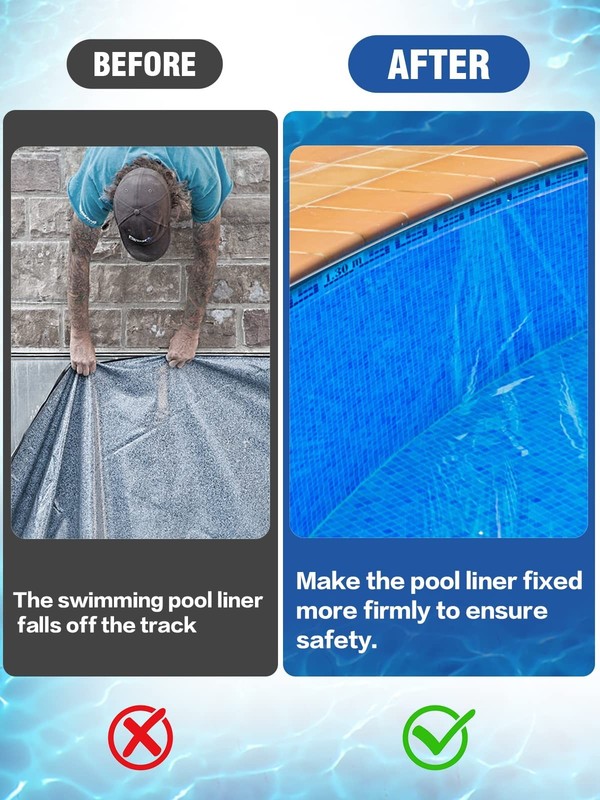 120ft Liner Lock for Inground Pools - Beaded Wedge T-Shape Lock Roll, PVC Patch gallery
