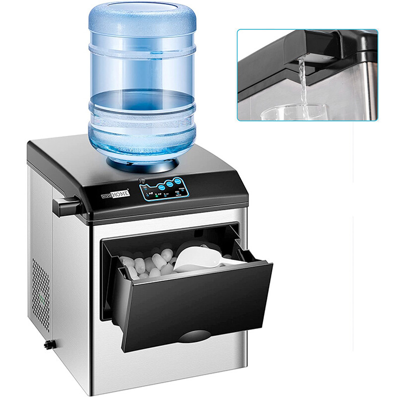 2 in 1 Countertop Ice Cube Maker 48lbs/Day with Water Dispenser Combo Machine gallery