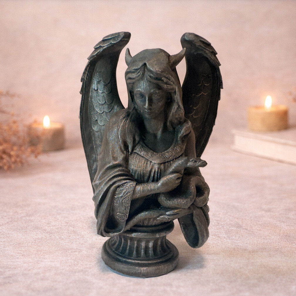 Lilith Miniature 3D Printed Resin Sculpture, Serpent Witchy Figurine Altar Decor gallery