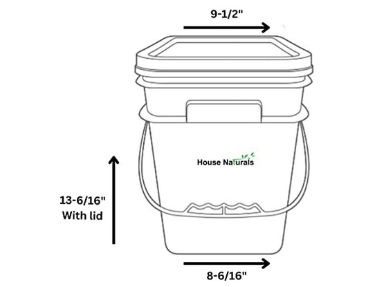 4 Gallon Square Plastic Bucket Food Grade BPA Free containers ( Pack of 2 ) gallery