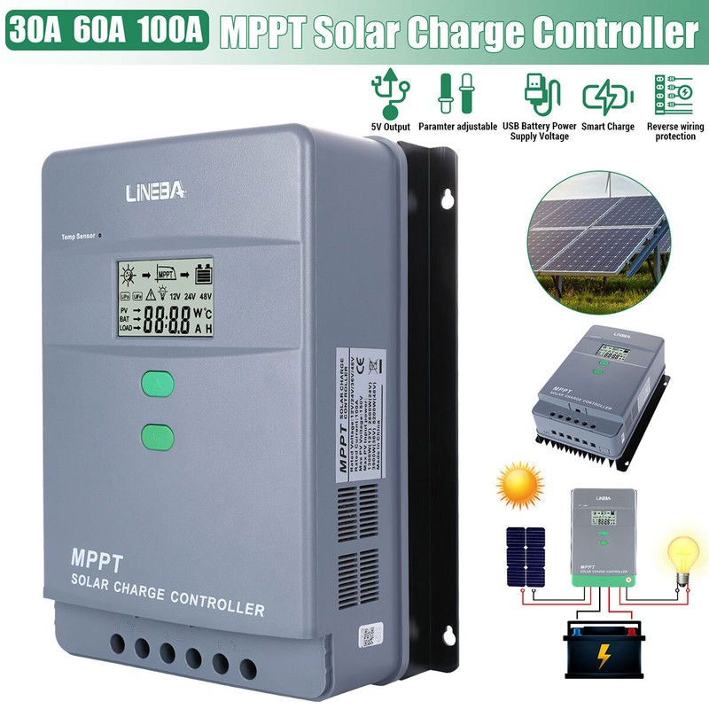 Solar Panel 100A MPPT Battery Charge Controller 12V/24V/36V/48V LCD Regulator gallery
