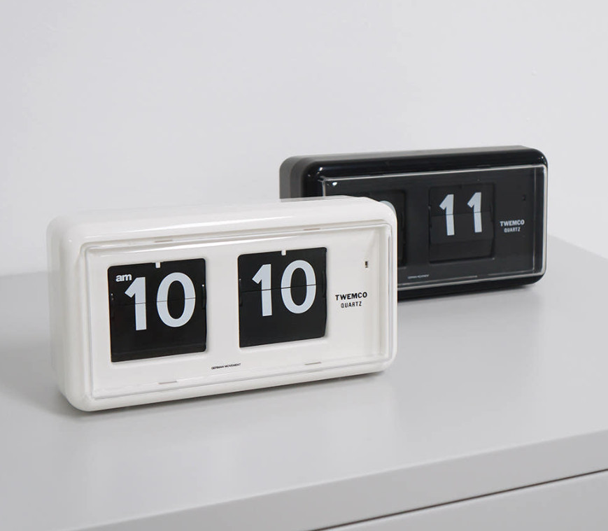 TWEMCO QT-30 Retro Flip Clock German Quartz Desk Wall NEW 7 Colors Classic gallery