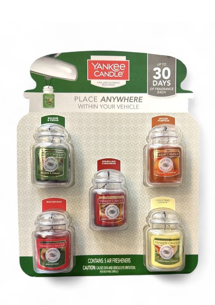 Yankee Candle Car Jar Ultimate Multipack Air Freshener, (5 Count)