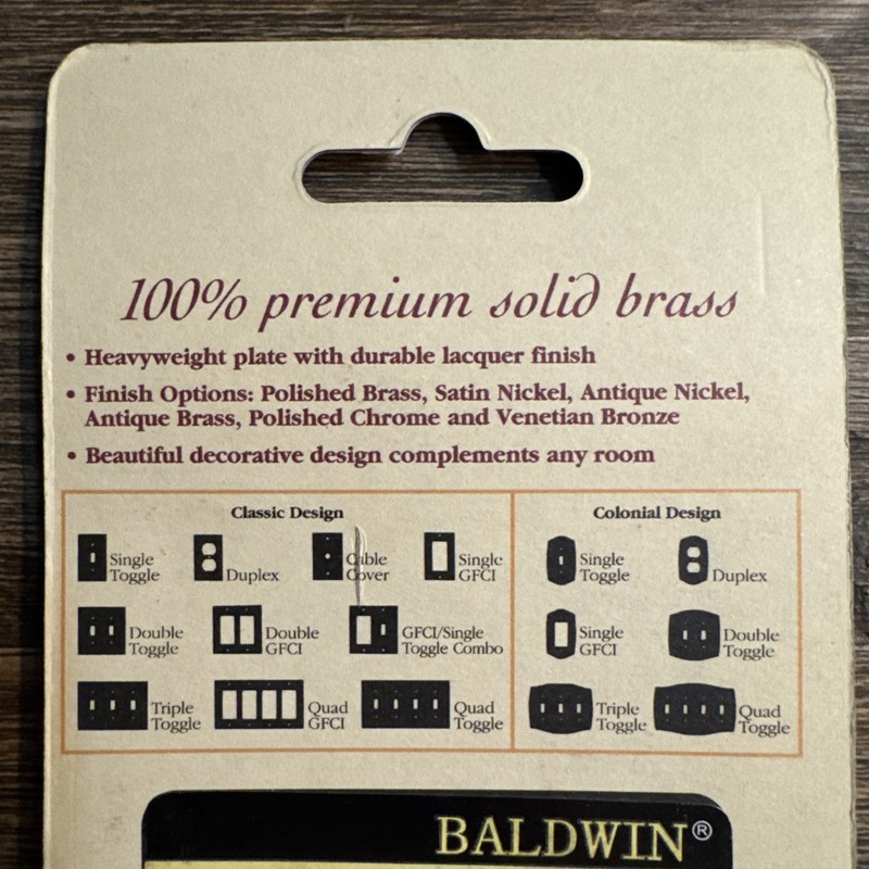 Baldwin Solid Brass Venetian Bronze Switch Plate Cover Rocker Single Lot Of 4 gallery