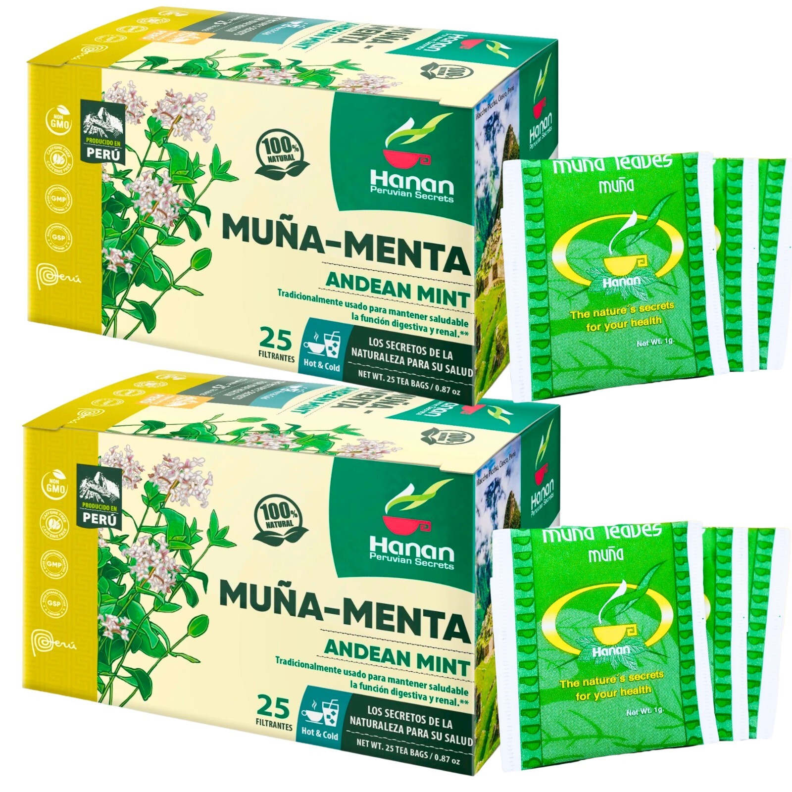 Andean Mint Tea Te de Muña - 50 Tea Bags All Natural Wild Muna Leaves from Peru gallery