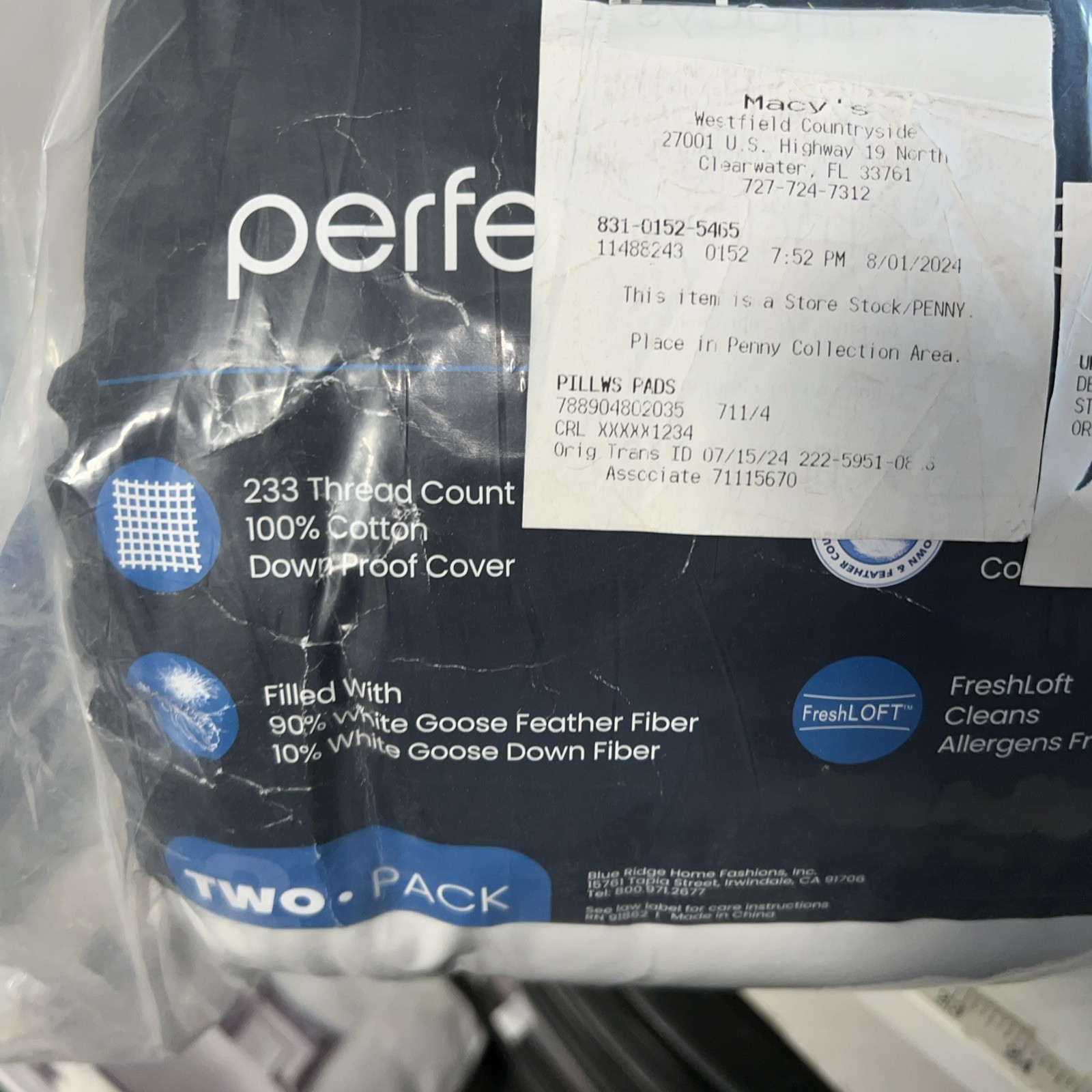 Serta White Goose Feather & Down Fiber Side Sleeper 2-Pack Pillow, King gallery
