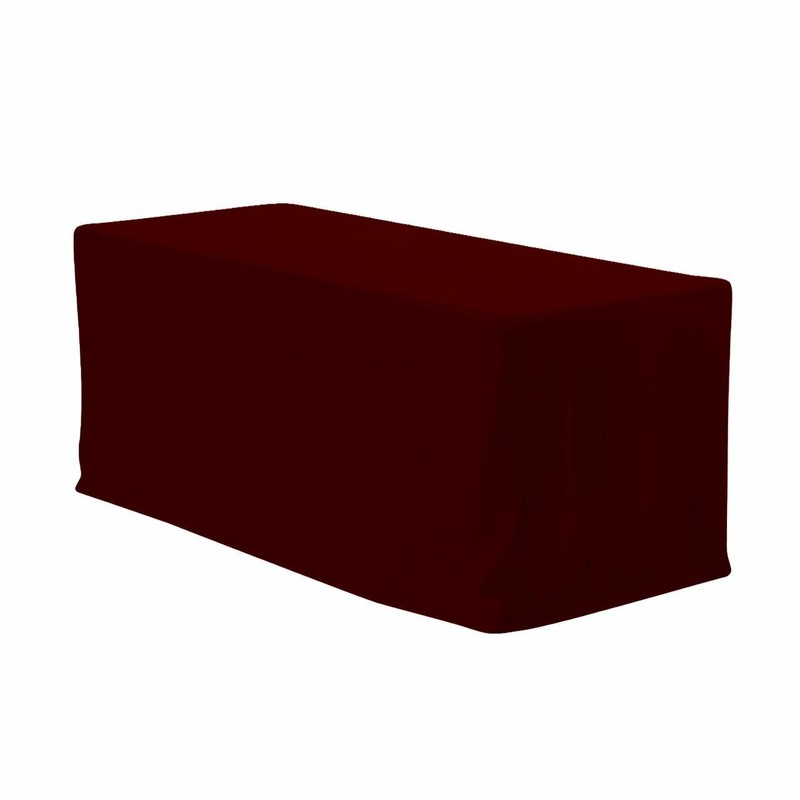6 ft. Fitted Polyester Rectangular Tablecloth, Premium Tableclothes for weddings gallery