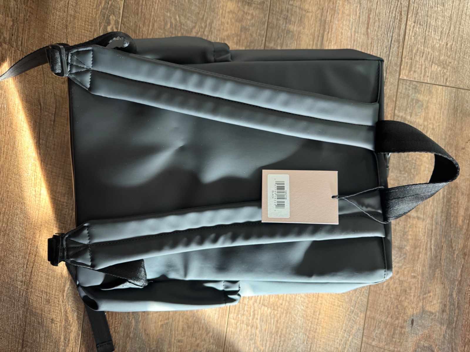 HUNTER Top Clip Backpack Smooth Black with Red Zipper 2