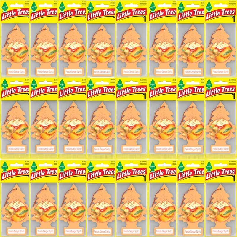 24 Pack Little Trees Peachy Ginger Spritz Scent Air Fresheners for Car and Home gallery