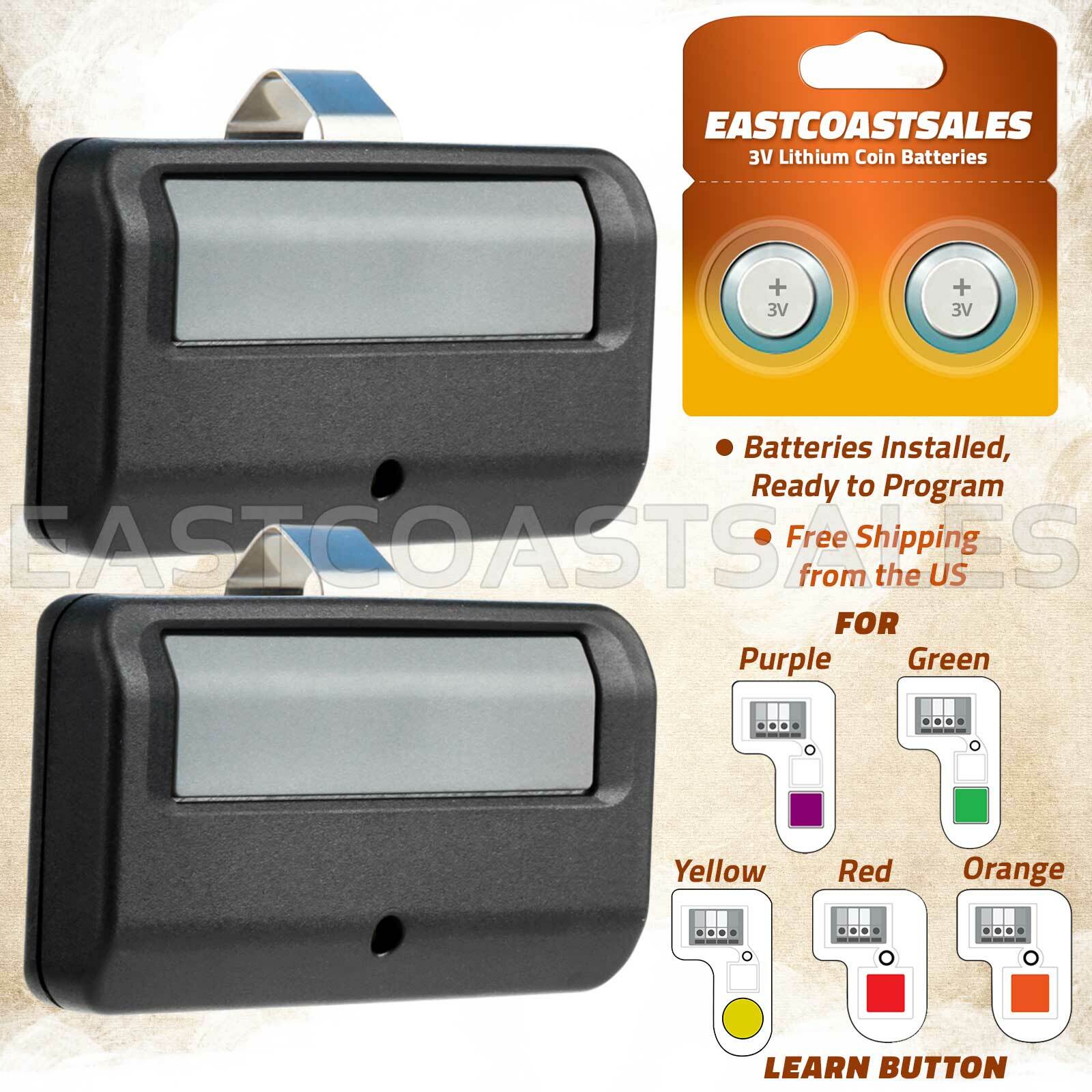 2 For Chamberlain 950ESTD 891LM Garage Door Opener Remote Security+ 2.0 Learn gallery