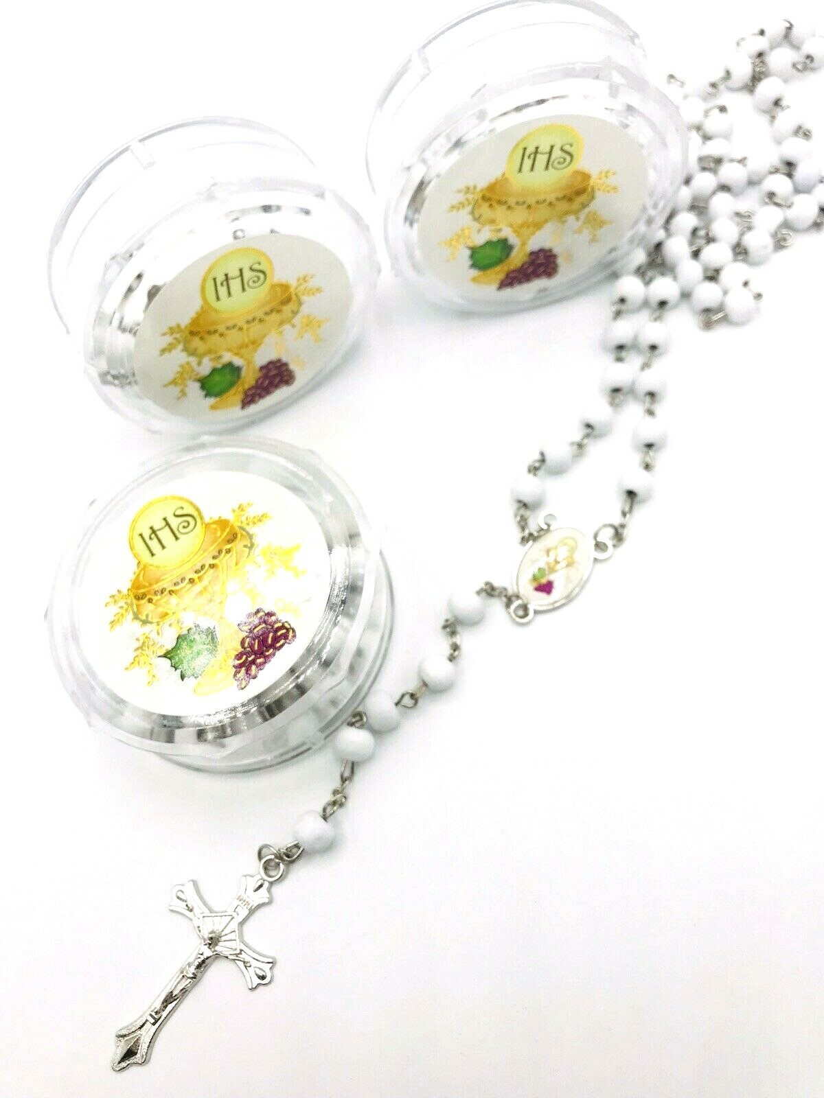 24PCS First Communion Rosary Recuerdos De Bautizo Y Primera Comunion Rosarios gallery