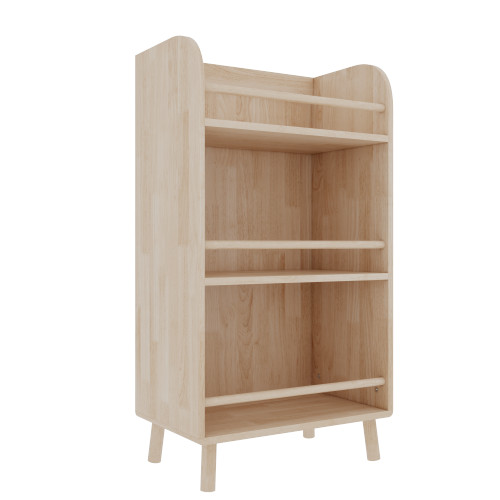 Pine Solid Wood Bookshelf 19.69"W×36.61"H Modern Farmhouse Shelf for Living Room gallery