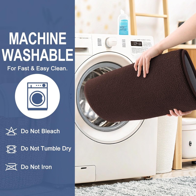 OLANLY Thick Memory Foam Bath Mat Rug 30x18, Extra Soft 30" X 18", Brown gallery
