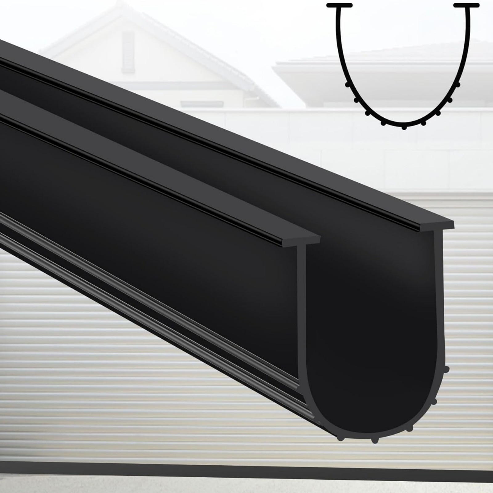 Universal Garage Door Bottom Seal Strip T-End Weatherproof Rubber Sealing Strip gallery