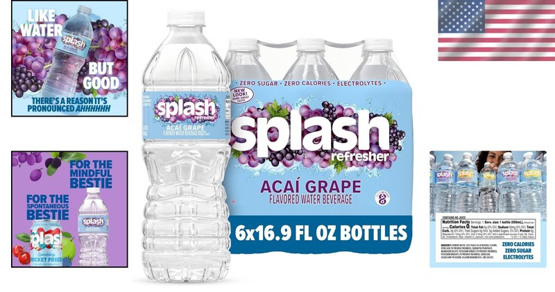 Refreshing Acai Grape Electrolyte Water - 6 Bottles, Zero Calories, 16.9 Fl Oz gallery
