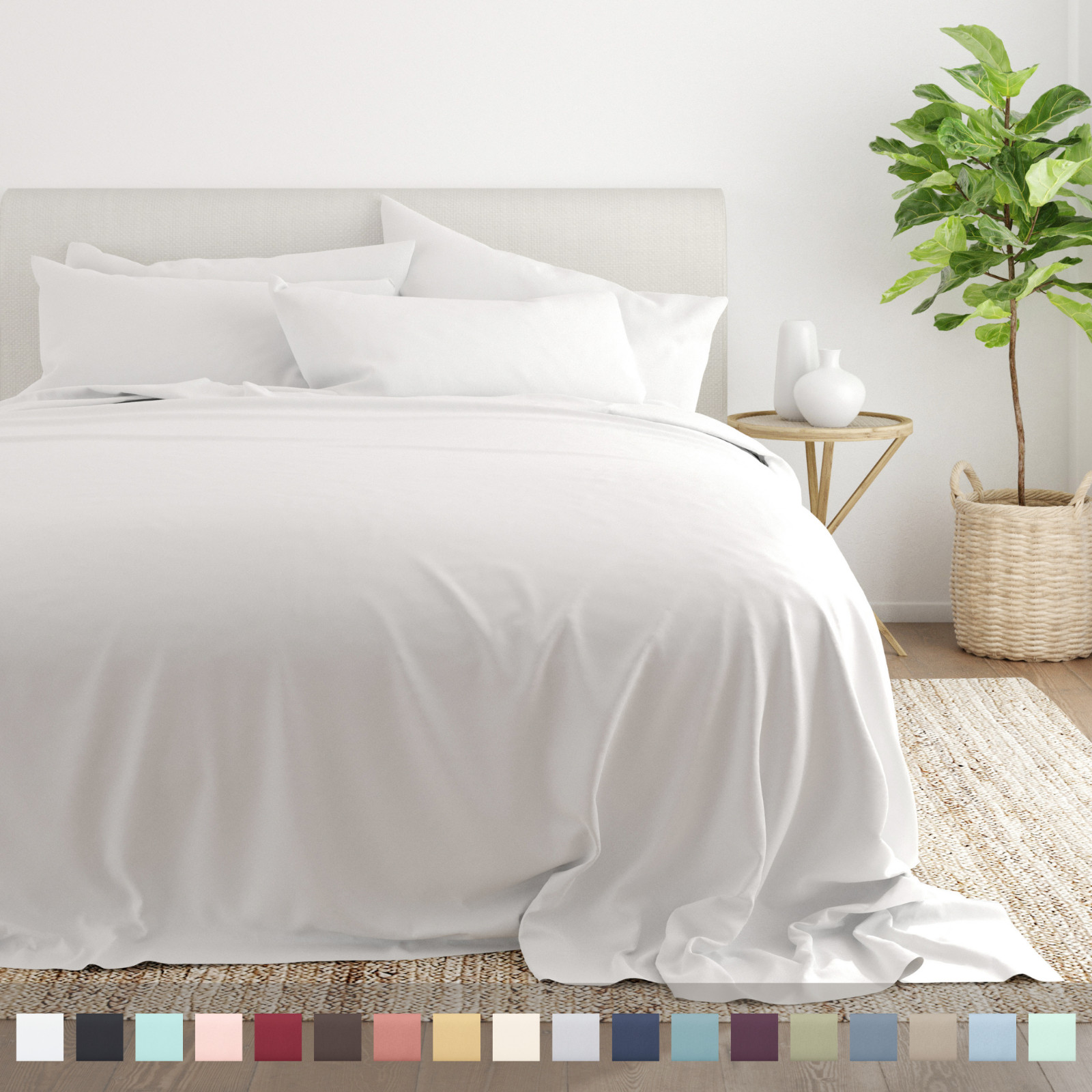 Kaycie Gray Basics Easy Care 4PC Sheets Set Wrinkle Free gallery