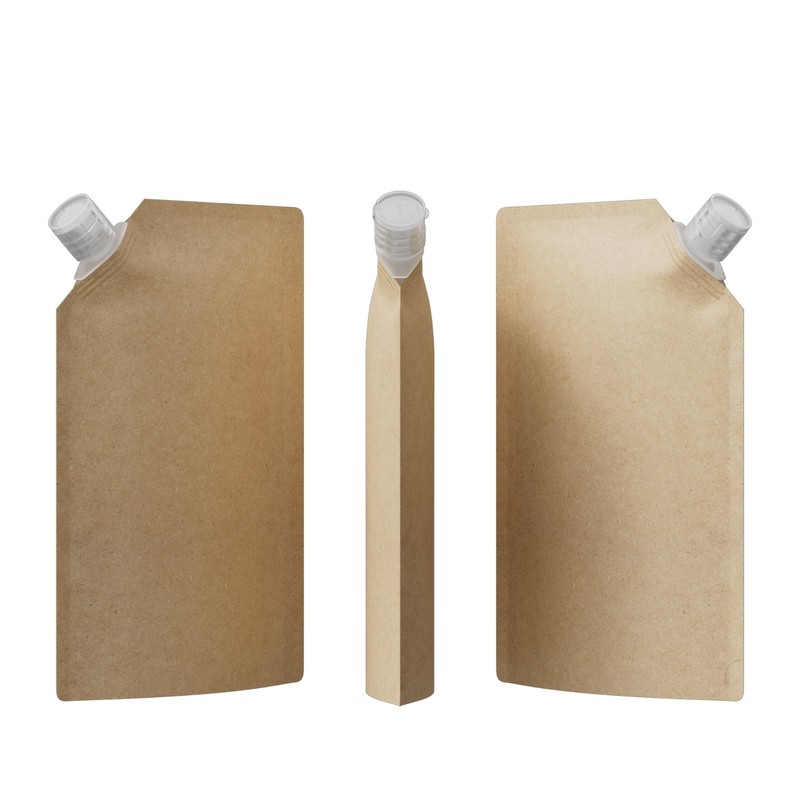 Kraft Spout Empty Refill Squeeze Pouch for Shampoo, Conditioner, Lotion Flip Cap gallery