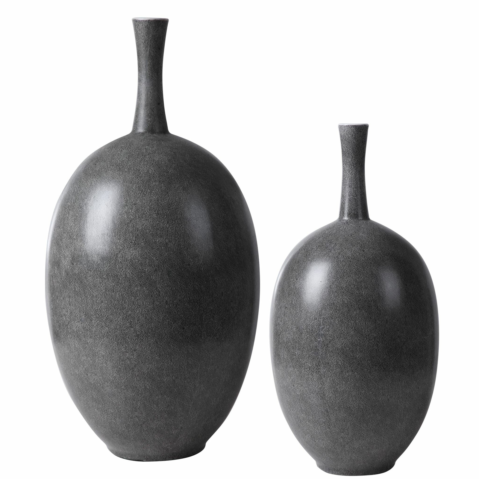 Uttermost 17711 Riordan Modern Marbled Black and White Ceramic Vases - SET OF 2 gallery