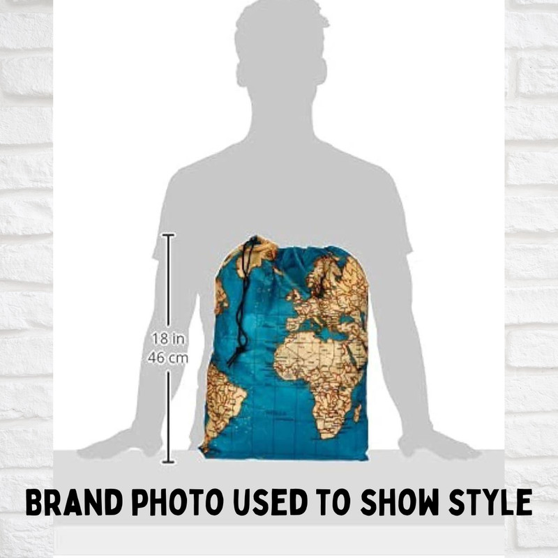 World Map Travel Laundry Bag – Compact, Lightweight - New, Never Used gallery