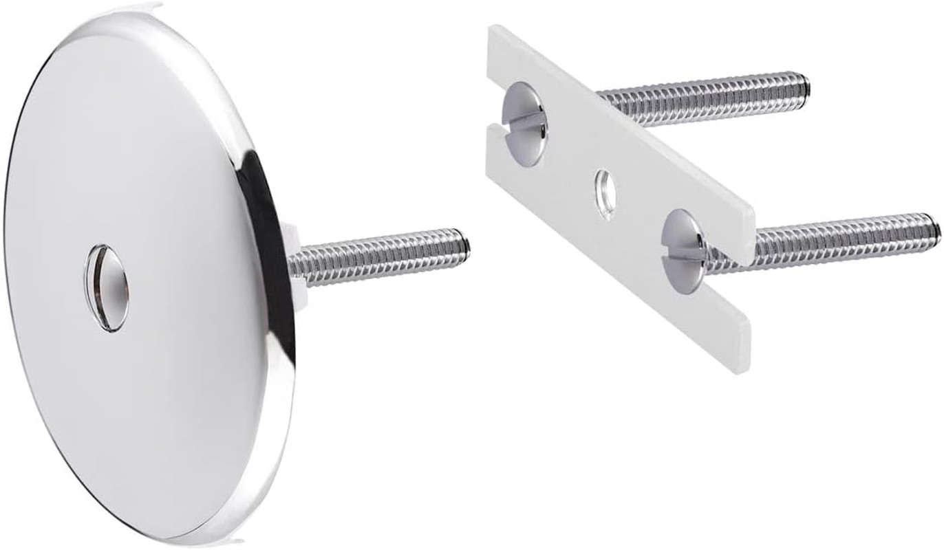 Universal Tub Overflow Faceplate Polished Chrome Brass Easy DIY Complete Kit gallery