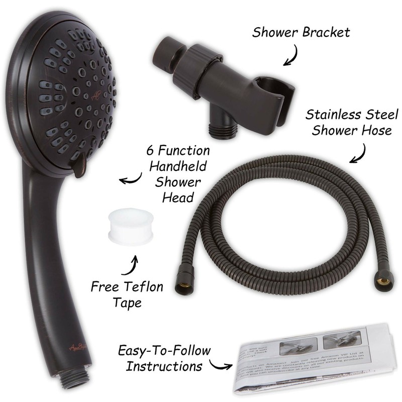 6 Function Handheld Shower Head Kit (Aqua Elegante) - Oil-Rubbed Bronze- 1.8 GPM gallery