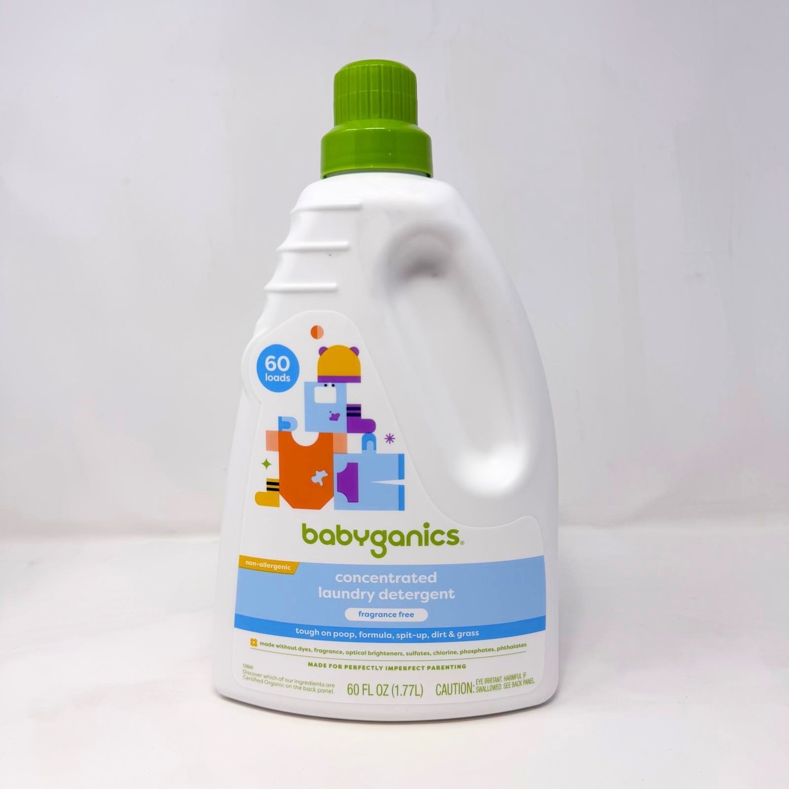 Babyganics Concentrated Laundry Detergent, Fragrance Free, 60oz gallery