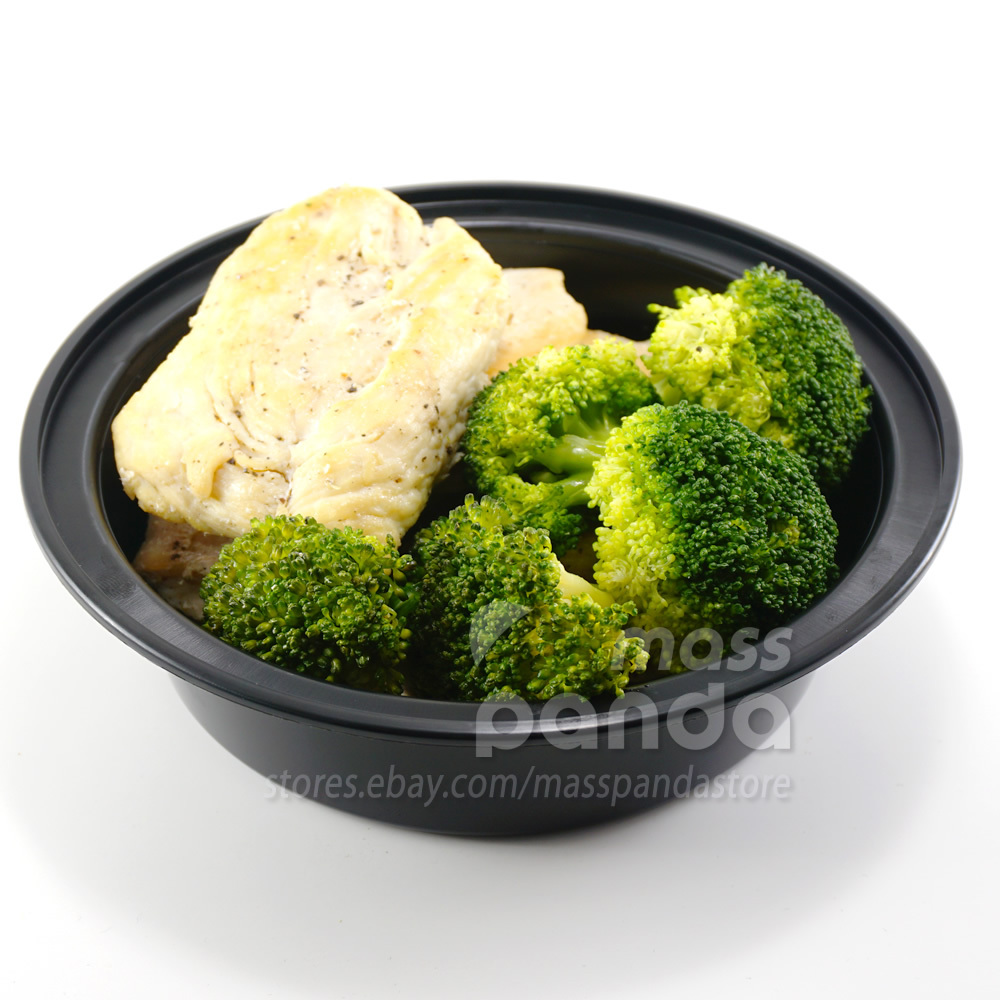 Pactiv 32 oz Plastic 7" Round Meal Prep Food Containers with Lids, Made in USA gallery