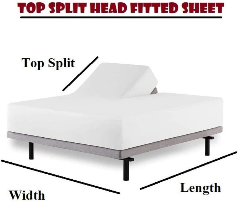 Top Split Cal King Sheet set For Sleep Number Bed 1800 Thread Count Deep Pocket gallery