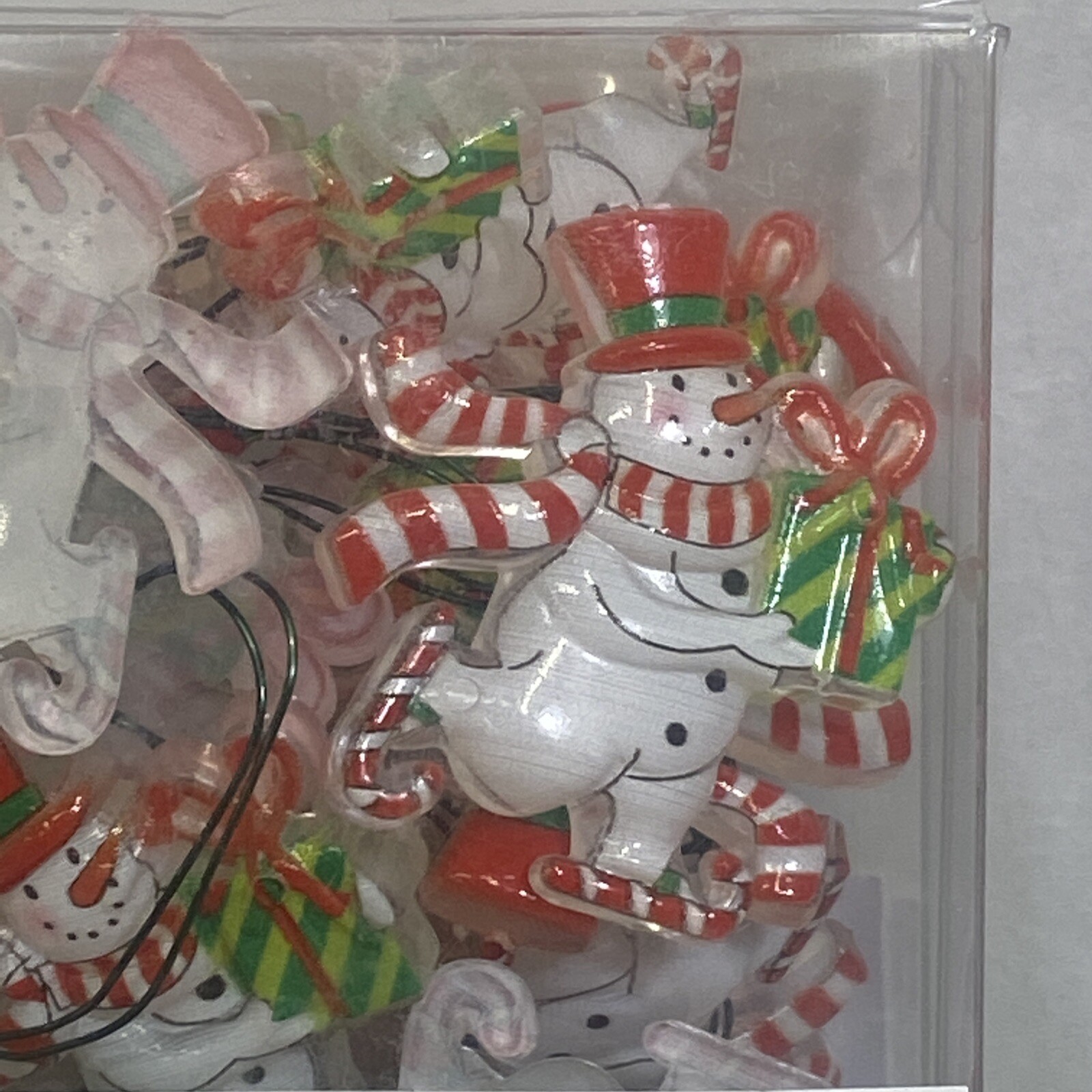 New Holiday Time 18 LED 3 Function Icon 6’ Light Set Warm White Lights Snowman gallery