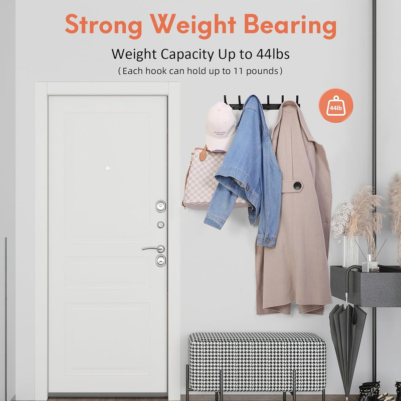 2 Pack Coat Rack Wall Mount, Coat Hooks Wall Mount, Wall Hooks for Hanging, Hat gallery