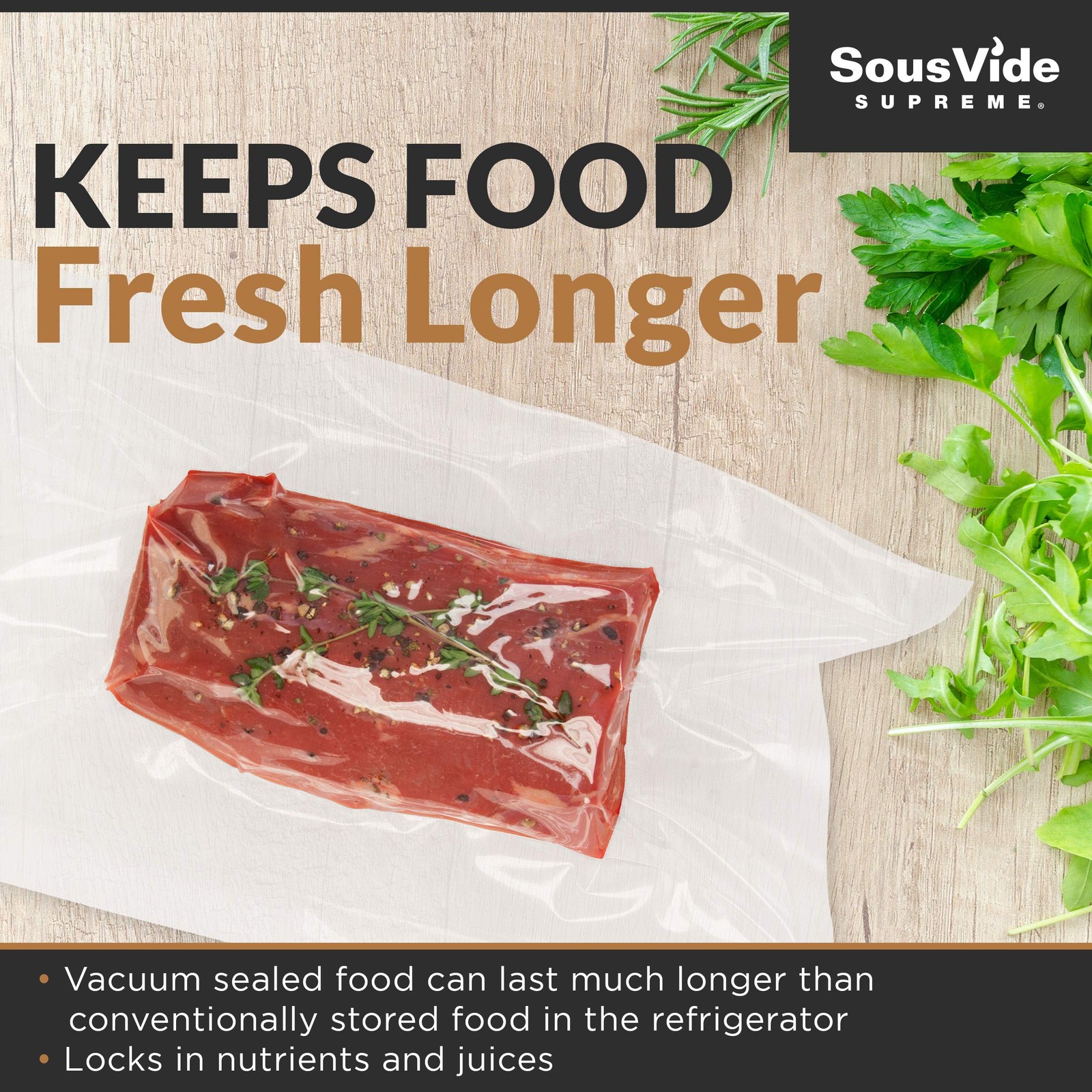 SousVide Supreme Vacuum Seal Cooking Pouches, 11x16 inches,1 Gallon, 25 Pouches gallery