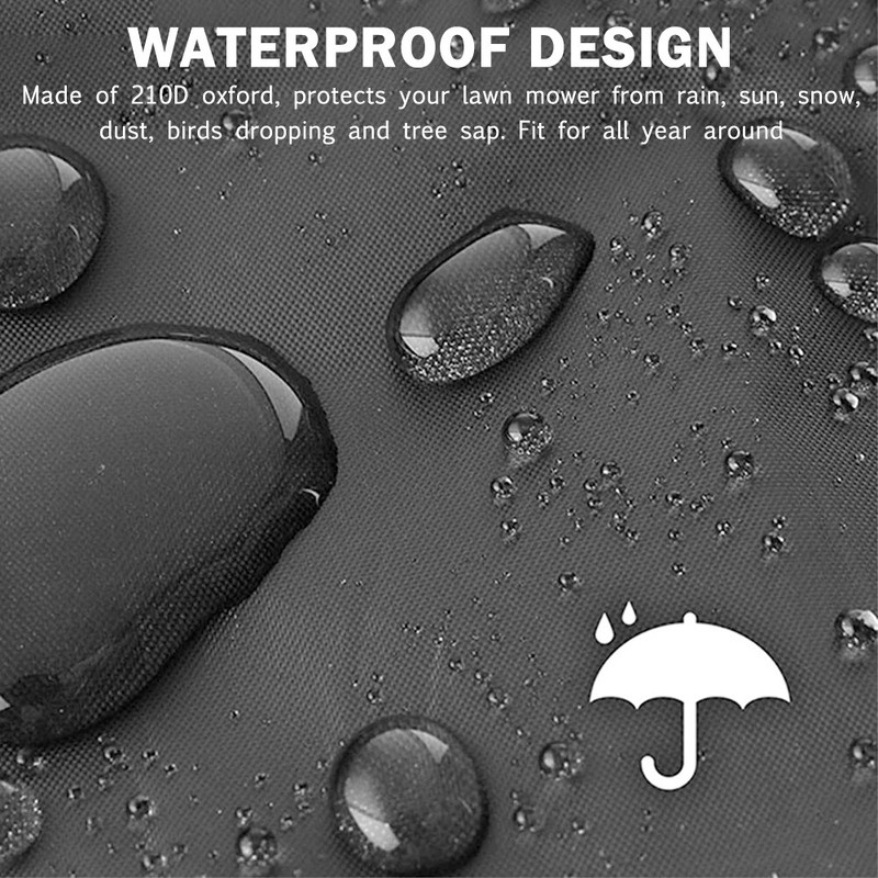Lawn Mower Cover Waterproof Weather UV Protector for Push Mowers Universal Fit gallery