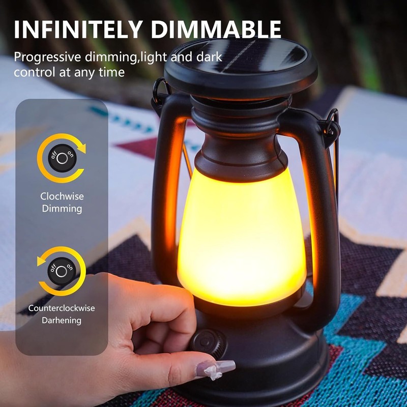 Classic Solar Lantern Hanging Light Outdoor Garden Tree Yard Camping Decor Lamp gallery