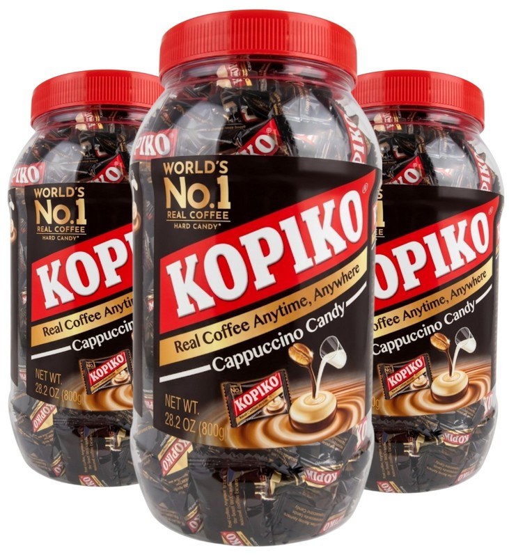 Kopiko Cappuccino Coffee Candy Bundle 3 Jars 2400g 600pcs Indonesian Real Coffee gallery