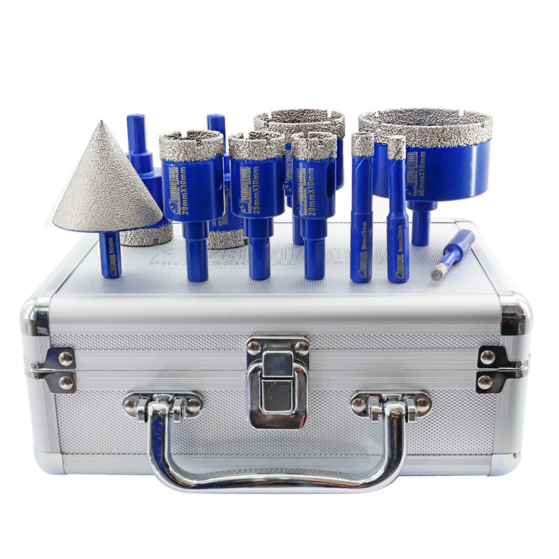 Diamond Hole Saw Kit Core Drilling Bit Set for Porcelain Tile Marble 11pcs/box gallery