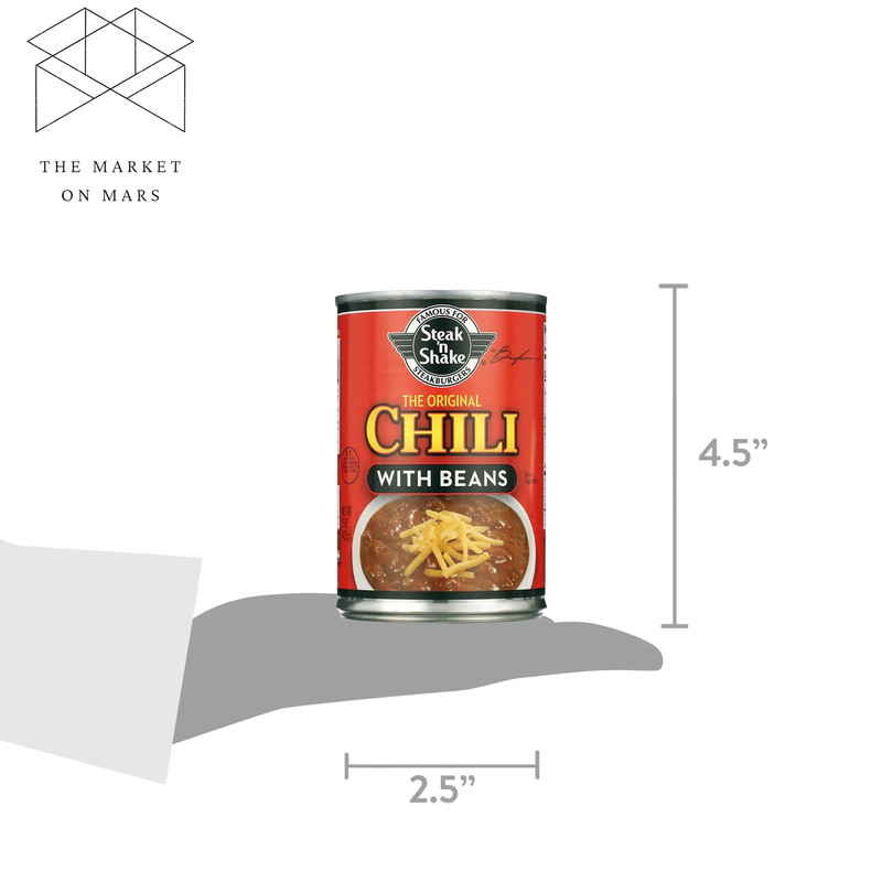 (4 Pack) Steak 'N Shake Chili with Beans, 15 Oz gallery