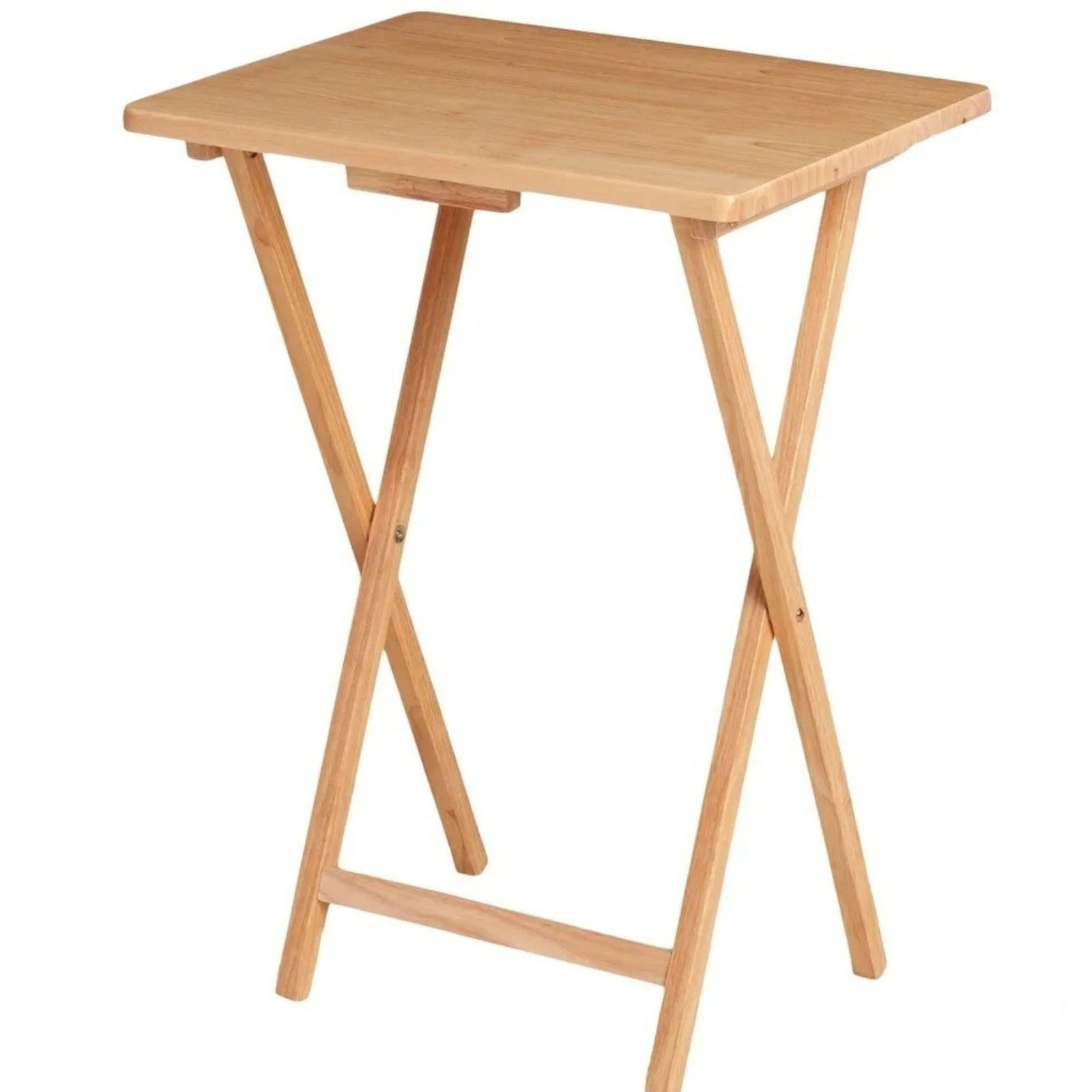 Folding TV Tray Table Indoor Lightweight Portable Rubberwood Space Saving Wood gallery