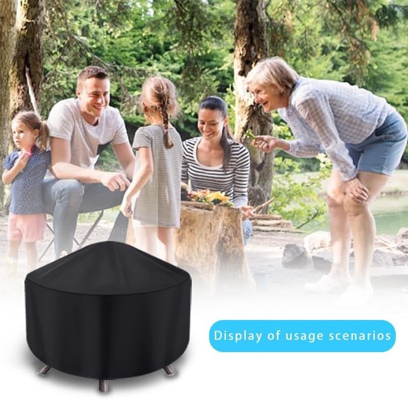 Round Fire Pit Cover for 22-34 Inch Firepit, Heavy Duty Outdoor Patio Firepla... gallery