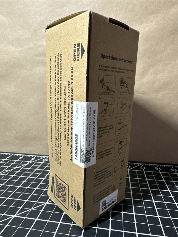 NIB LabCharge Compact Ionic Air Purifier 1611K Covers 250 Sq Ft gallery