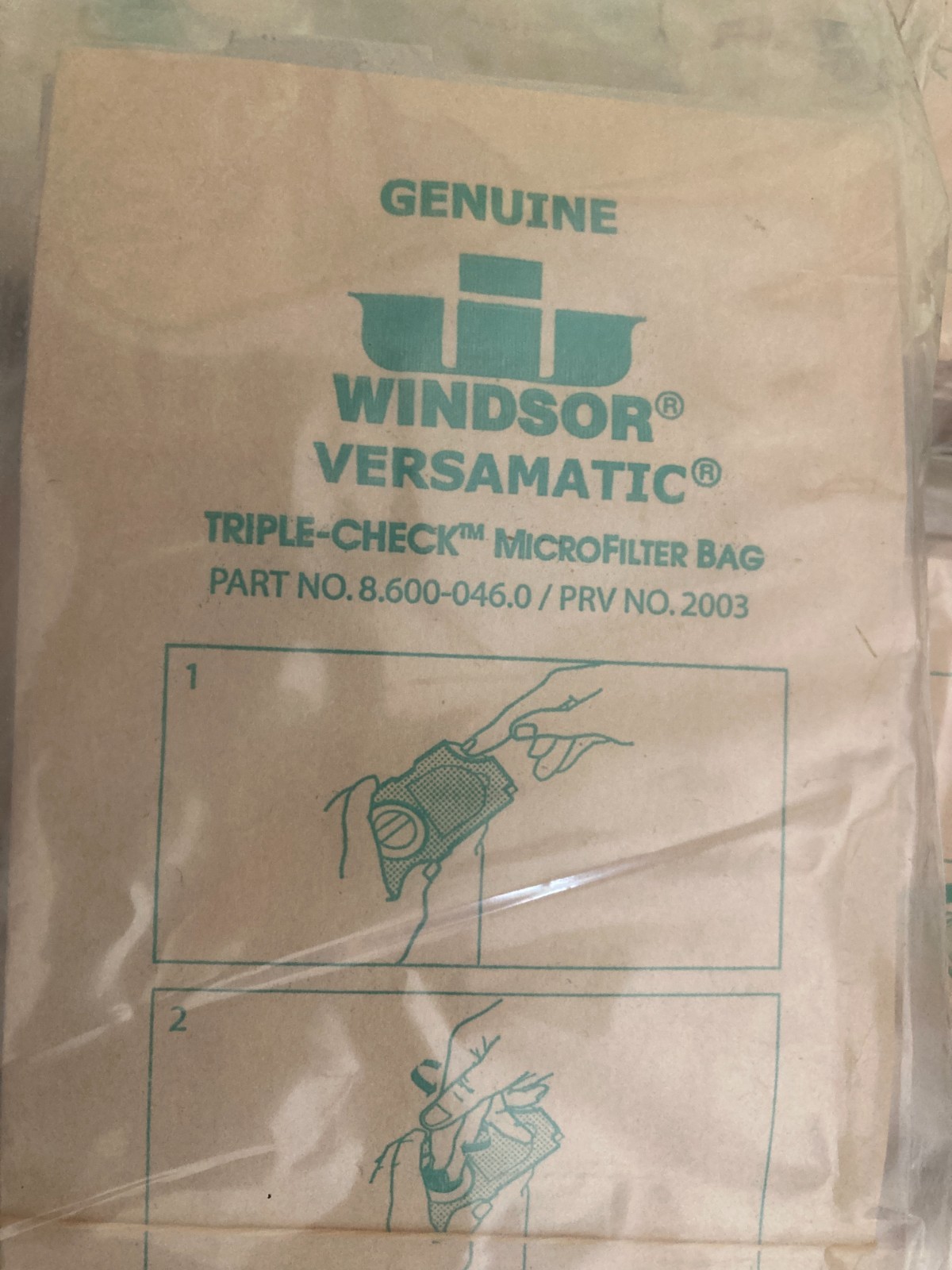 NEW Genuine Windsor VERSAMATIC TRIPLE CHECK MICROFILTER Bags 10 pk NOT GENERIC gallery