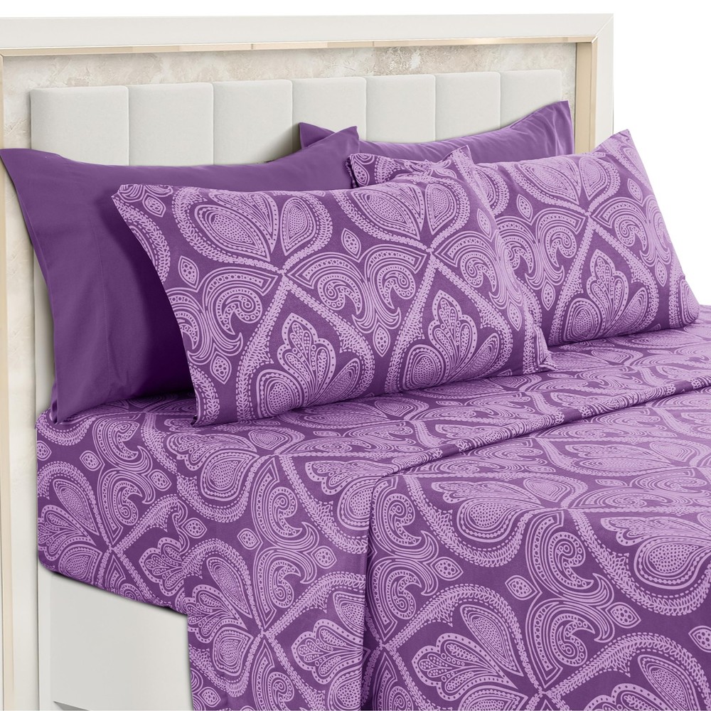 LDC LUX DECOR COLLECTION Bed Sheets - 6 Pc Queen Size Sheets - 1800 Thread Count