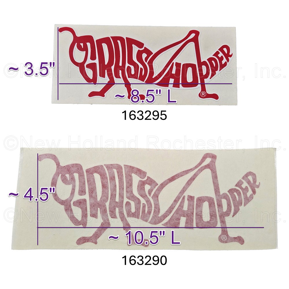 Grasshopper Red/White Medium Emblem Decal Part # 163295 gallery