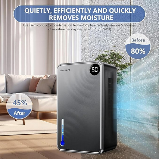 Dehumidifier 118 OZ for Home, With Humidity Display, Time Setting Dehumidifier gallery