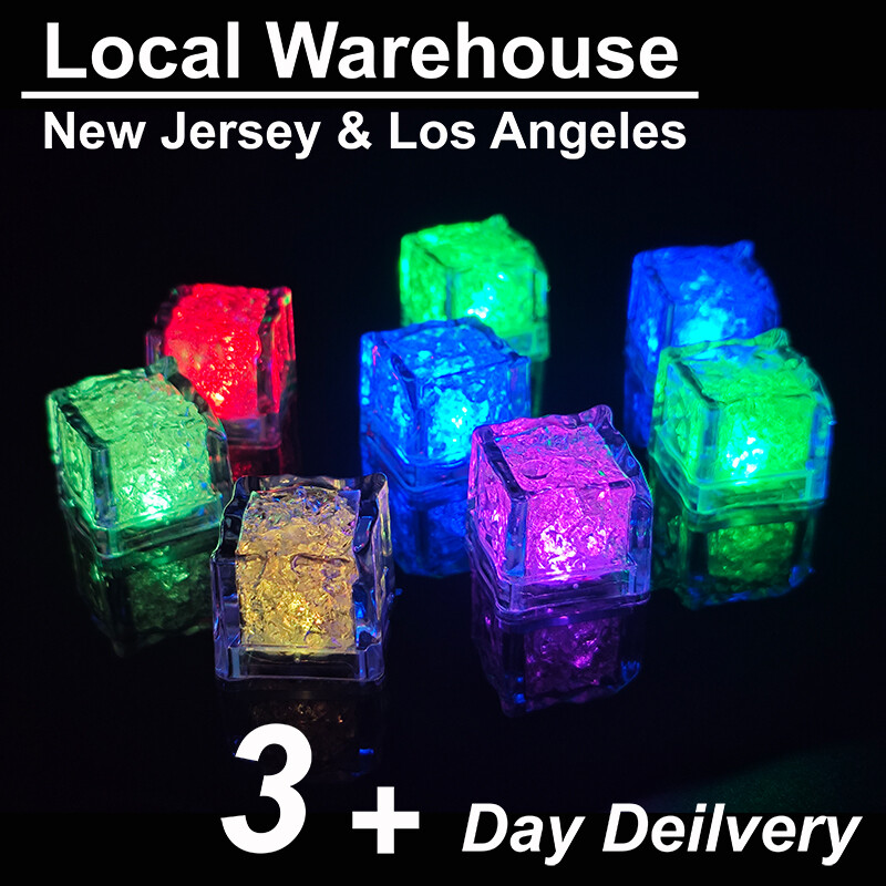 120*Glowing LED Ice Cubes Flash Light For Party Bar Drinks Wine Glass Decorate gallery
