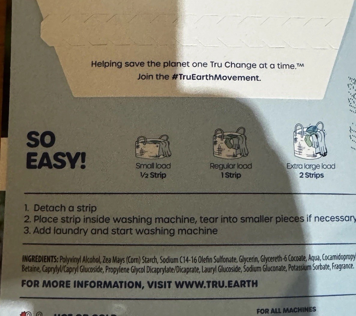 Tru Earth Compact Dry Laundry Detergent Sheets, Fresh Linen 32 Loads gallery