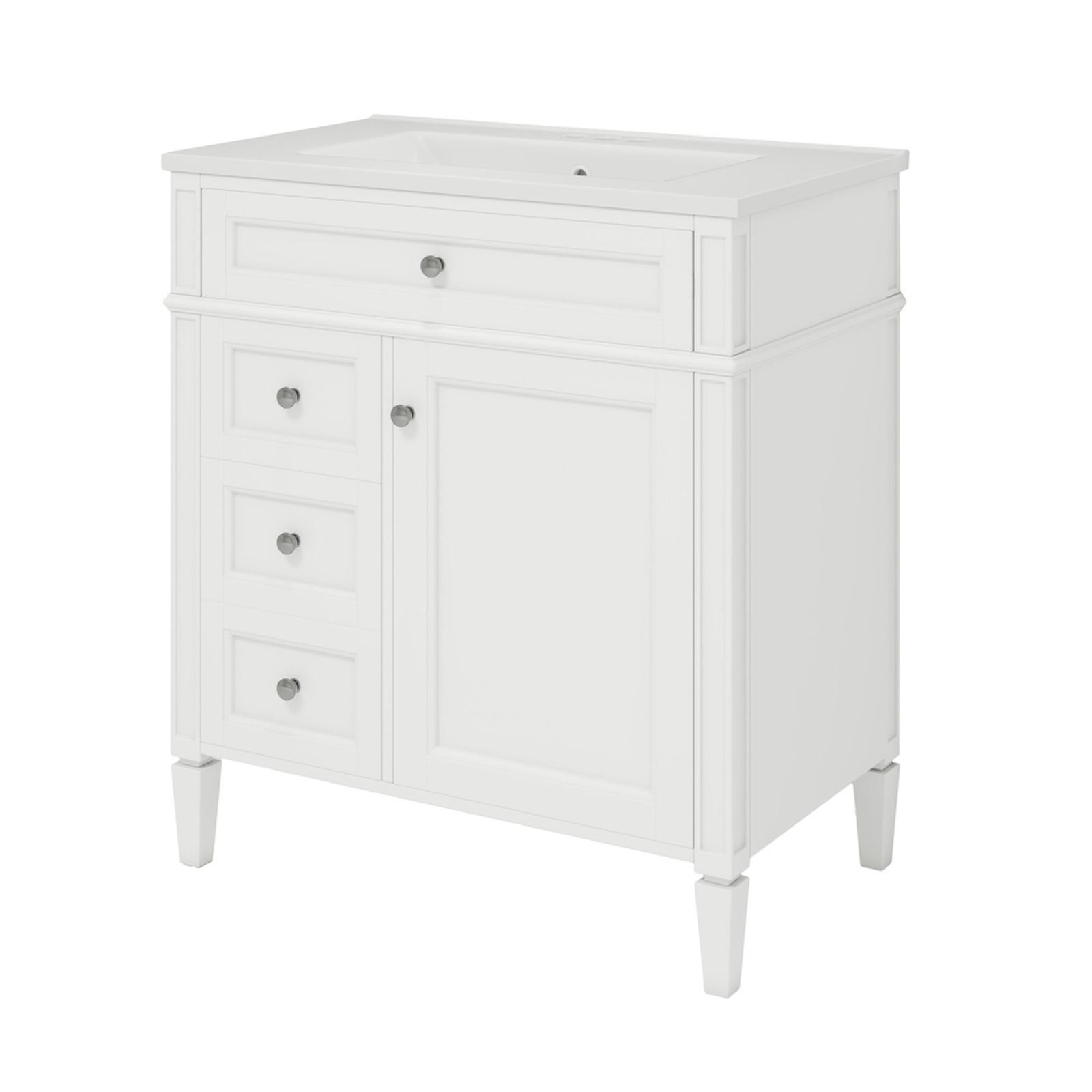30'' Modern Bathroom Vanity with Sink, Storage Cabinet with 2 Drawers, Tip-Out gallery