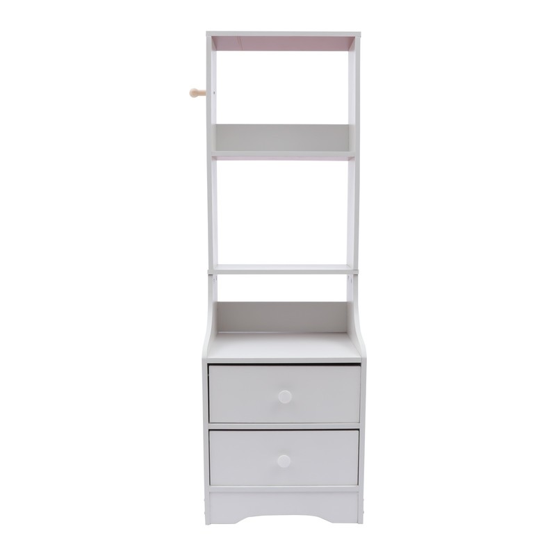 Modern White Nightstand Tall Bed End Table Bedroom Bedside Table with 2 Drawers gallery