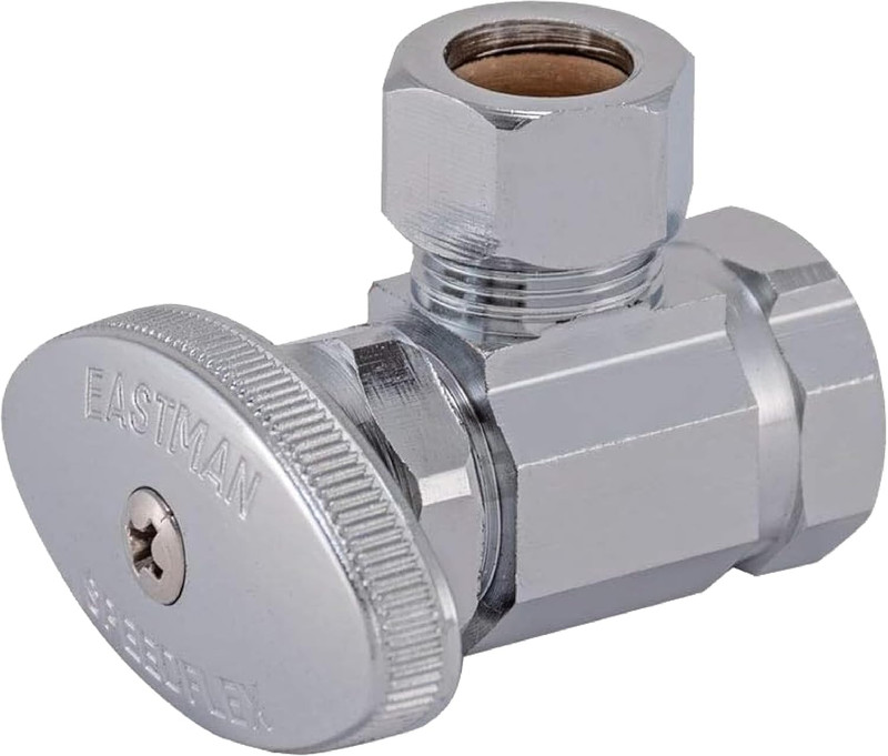 3/8" OD x 1/2" FIP Multi-Turn Angle Stop Valve Water Shut Off Plumbing gallery