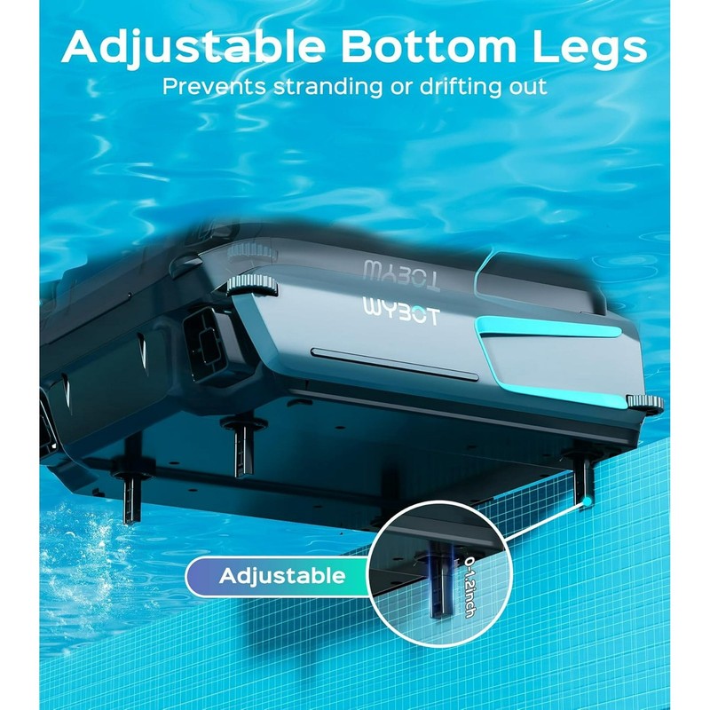 WYBOT C2 Vision AI Robotic Pool Cleaner with F1 SolarPowered Pool Skimmer Bundle gallery