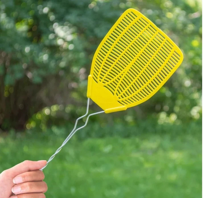 (3 pack)Enoz Fly Swatter, Wire Handled Plastic Fly Swatter, Assorted Colors,2 ct gallery